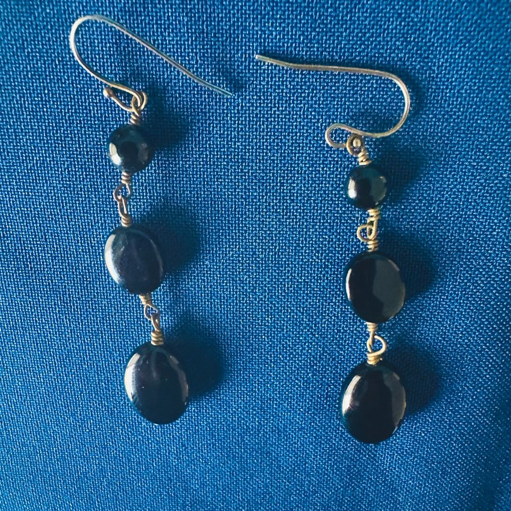 Black (Onyx) Stone Fashion Earrings for Women